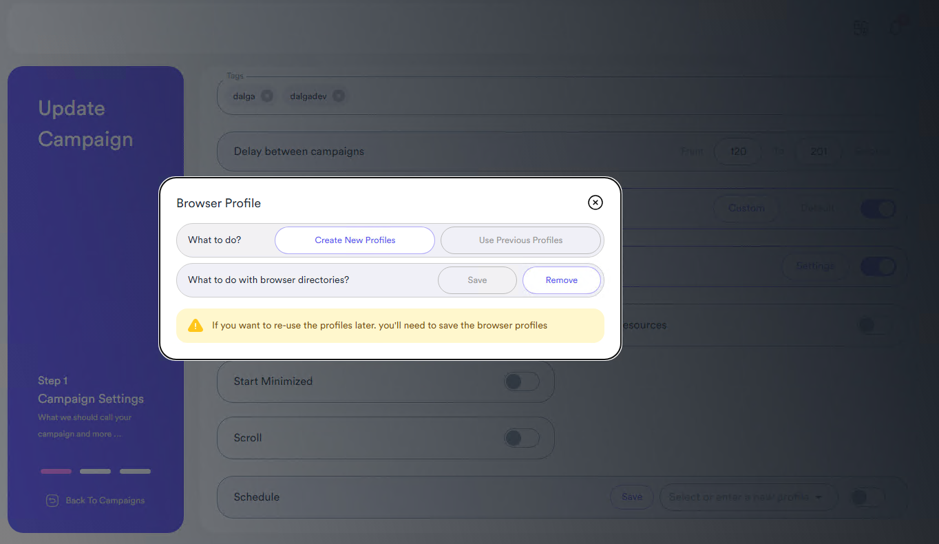 Browser profiling — what to do