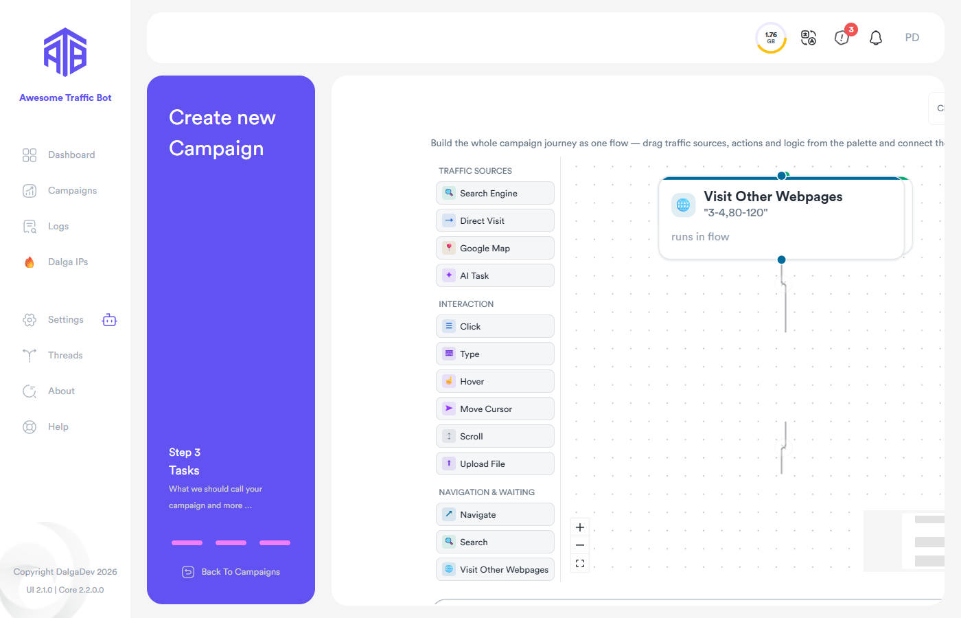 Flow canvas