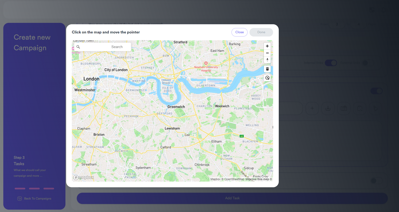 GPS map selector