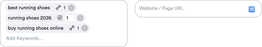 Weighted keywords