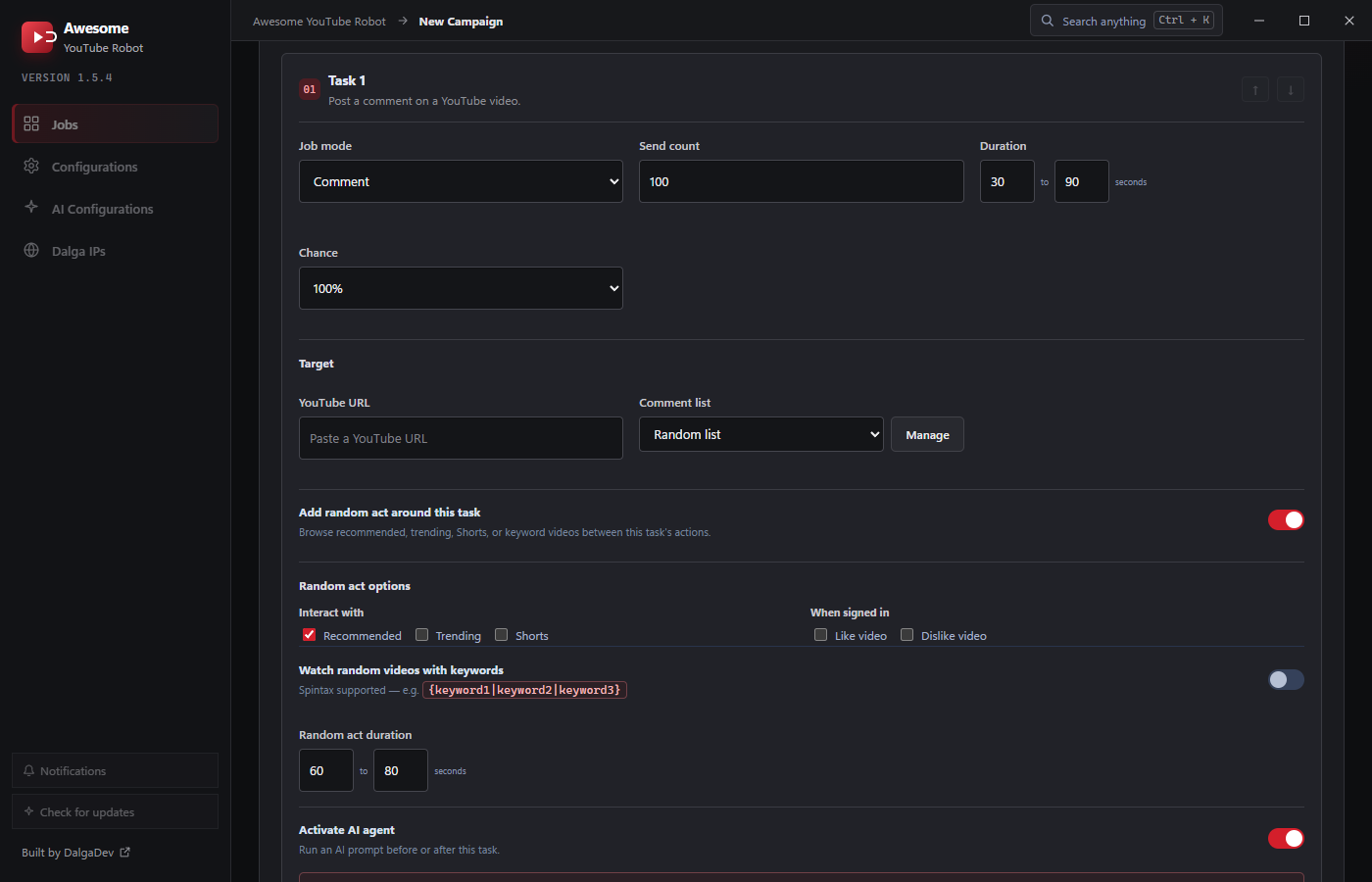 Comment mode with list assignment