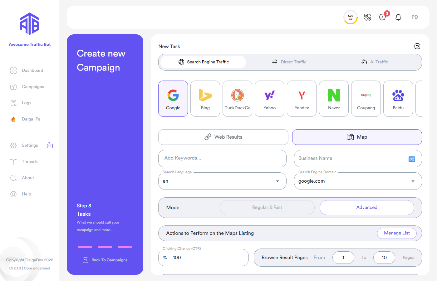 Google Maps task