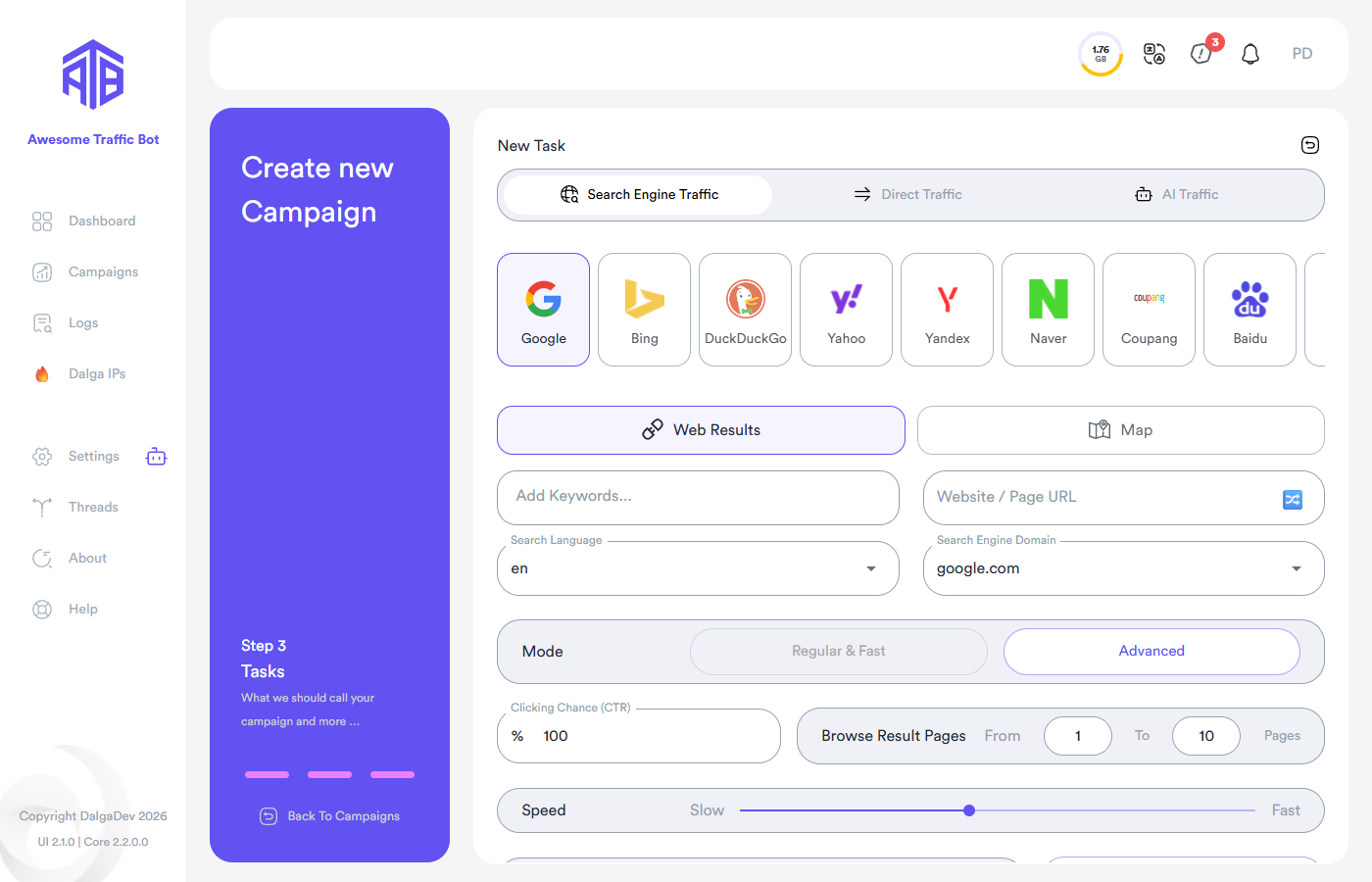 Search engine task