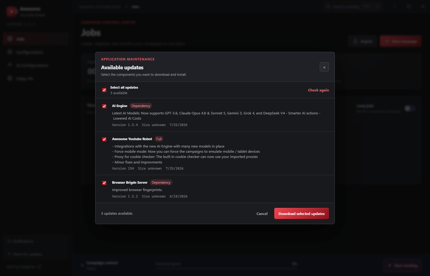 Available updates